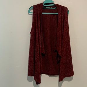 LOGO by Lori Goldstein L sleeveless cardigan